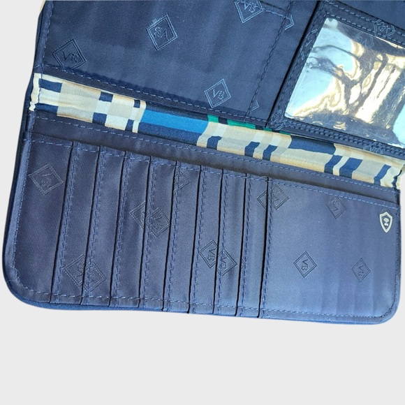 Vera Bradley RFID Trifold Wallet in Santiago Floral Print Quilted Cotton - Picture 8 of 12